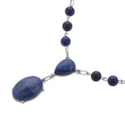 Lapislazuli Collier, Ca. 45 Cm, Silberfarben Ca. 70.00 Ct -Schmuck Shoplc 7235851 2