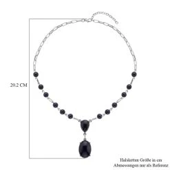 Blaues Sandstein Collier, Ca. 45 Cm, Silberfarben Ca. 70.00 Ct -Schmuck Shoplc 7235895 3