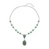 Grünes Aventurin Collier, Ca. 45 Cm, Silberfarben Ca. 70.00 Ct -Schmuck Shoplc 7235897