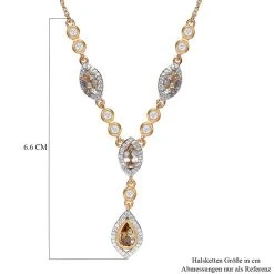 AAA Turkizit Halskette, Ca. 45 Cm, 925 Silber Gelbgold Vermeil Ca. 3.74 Ct -Schmuck Shoplc 7236114 5