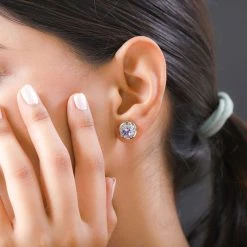 Tansanit Und Weiße Diamant Ohrringe, 925 Silber Platiniert Ca. 1.35 Ct -Schmuck Shoplc 7237357 2