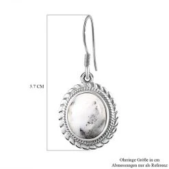 Weiße Büffel Ohrringe, 925 Silber Platiniert Ca. 9.52 Ct 7 Weiße Büffel Ohrringe, 925 Silber Platiniert Ca. 9.52 Ct -Schmuck Shoplc 7238786 4