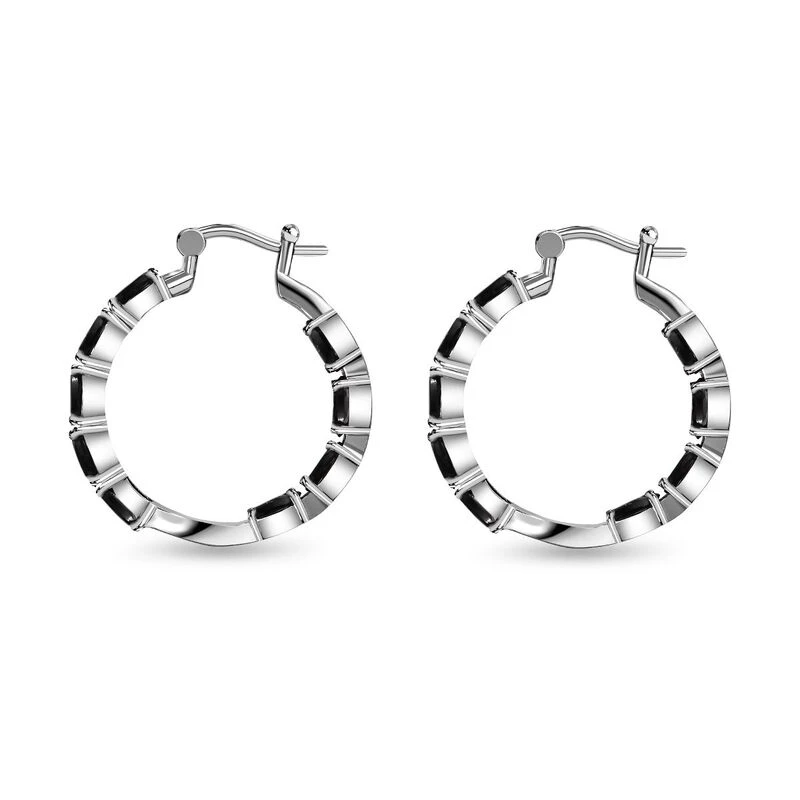 Schwarzer Spinell OhrringeEdelstahl Ca. 11,48 Ct 6 Schwarzer Spinell OhrringeEdelstahl Ca. 11,48 Ct – Bild 4