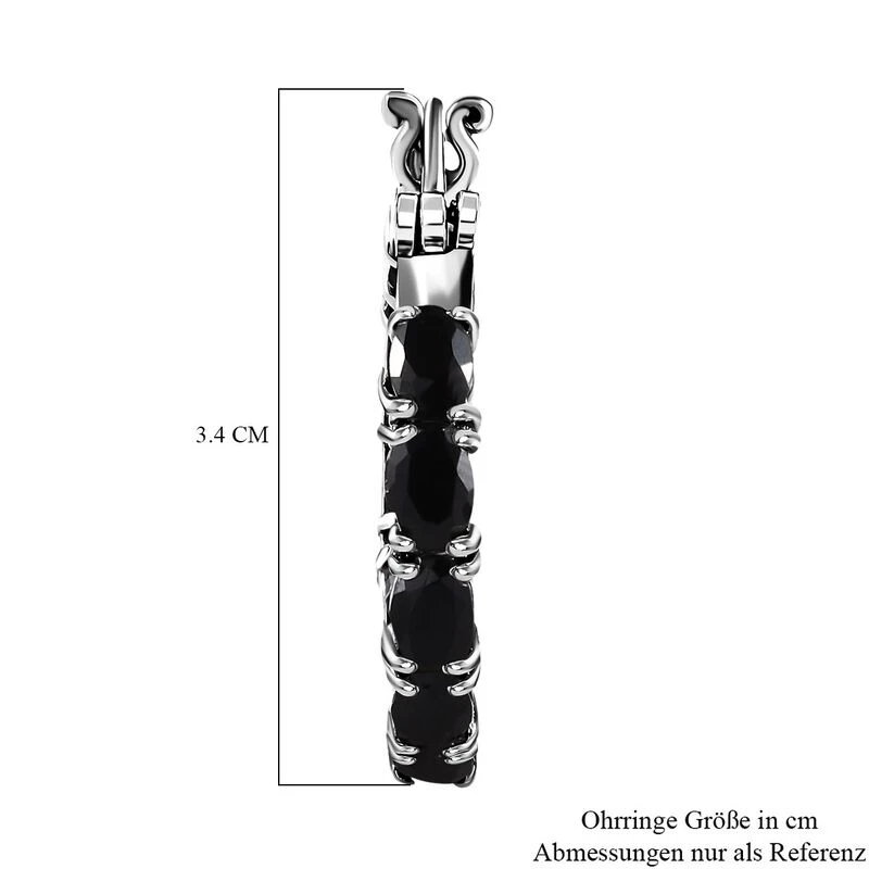 Schwarzer Spinell OhrringeEdelstahl Ca. 11,48 Ct 7 Schwarzer Spinell OhrringeEdelstahl Ca. 11,48 Ct – Bild 5