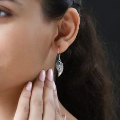 Sierra Nevada Türkis Und Blau Topas Ohrringe, 925 Silber Platiniert Ca. 1.21 Ct -Schmuck Shoplc 7247484 2