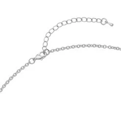 Weiße Kristall Halskette, Ca. 50 Cm, Silberfarben -Schmuck Shoplc 7247588 4