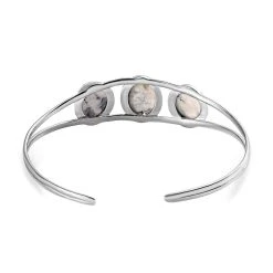 Weißer Büffel Armreif, Ca. 19 Cm, 925 Silber Platiniert Ca. 15.55 Ct -Schmuck Shoplc 7251069 4