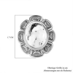 Weißer Büffel Ohrringe 925 Silber Platiniert Ca. 7.52 Ct 13 Weißer Büffel Ohrringe 925 Silber Platiniert Ca. 7.52 Ct -Schmuck Shoplc 7251832 5