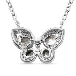 Weiße Polki Diamant Halskette, Ca. 45 Cm, 925 Silber Platiniert Ca. 0.50 Ct -Schmuck Shoplc 7253291 4