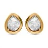 Handgearbeiteter Polki Diamant Ohrringe, 925 Silber Gelbgold Vermeil Ca. 0.15 Ct -Schmuck Shoplc 7253401
