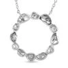 Handgearbeiteter Polki Diamant Halskette, Ca. 45 Cm, 925 Silber Platiniert Ca. 0.50 Ct -Schmuck Shoplc 7253417