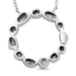 Handgearbeiteter Polki Diamant Halskette, Ca. 45 Cm, 925 Silber Platiniert Ca. 0.50 Ct -Schmuck Shoplc 7253417 4