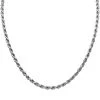 Italienische Kordel-Collier, Ca. 50 Cm, 925 Silber Rhodiniert, Ca. 22,74g -Schmuck Shoplc 7253792