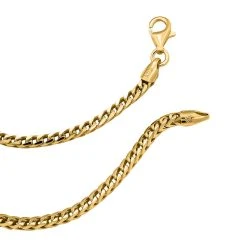 Italienische Frankokette, Ca. 56 Cm, 925 Silber Vergoldet, Ca. 16,55g -Schmuck Shoplc 7253800 1