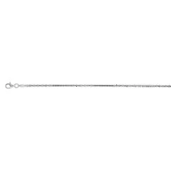 Italienische, Alternierende Margarita Kette, Ca. 50 Cm, 925 Silber, Ca. 3,70g