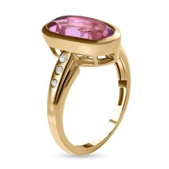 Patroke Triplette Quarz Und Weißer Zirkon Ring, 925 Silber Vergoldet (Größe 20.00) Ca. 3.56 Ct -Schmuck Shoplc 7253999 4