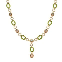 Natürliche, äthiopische Welo Opal Halskette, Ca. 45 Cm, 925 Silber Vergoldet Ca. 3.76 Ct