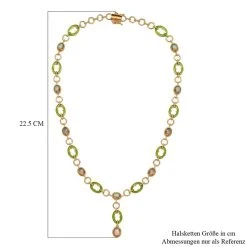 Natürliche, äthiopische Welo Opal Halskette, Ca. 45 Cm, 925 Silber Vergoldet Ca. 3.76 Ct -Schmuck Shoplc 7254440 5