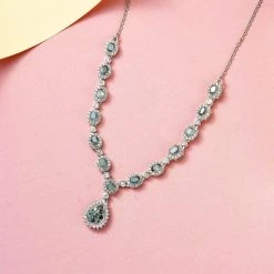 Alexandrit Halskette, Ca. 45 Cm, 925 Silber Platiniert Ca. 4.59 Ct 10 Alexandrit Halskette, Ca. 45 Cm, 925 Silber Platiniert Ca. 4.59 Ct -Schmuck Shoplc 7254599 2