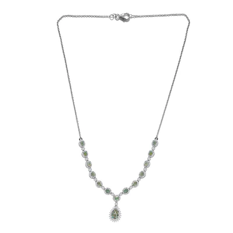 Alexandrit Halskette, Ca. 45 Cm, 925 Silber Platiniert Ca. 4.59 Ct 6 Alexandrit Halskette, Ca. 45 Cm, 925 Silber Platiniert Ca. 4.59 Ct – Bild 4