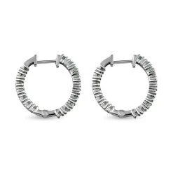 Alexandrit Creolen, 925 Silber Platiniert Ca. 1.39 Ct -Schmuck Shoplc 7255091 3