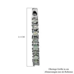 Alexandrit Creolen, 925 Silber Platiniert Ca. 1.39 Ct -Schmuck Shoplc 7255091 4