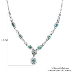 Alexandrit Halskette, Ca. 50 Cm, 925 Silber Platiniert Ca. 1,43 Ct -Schmuck Shoplc 7255093 5