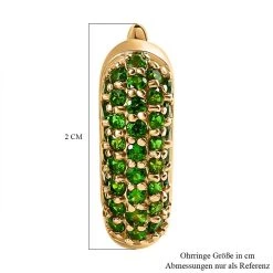 Natürliche Chromdiopsid Ohrringe, 925 Silber Vergoldet Ca. 3.12 Ct -Schmuck Shoplc 7255239 5