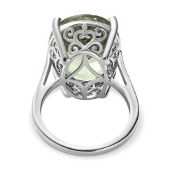 Prasiolith Ring, 925 Silber Platiniert (Größe 20.00) Ca. 15,00 Ct -Schmuck Shoplc 7255726 5
