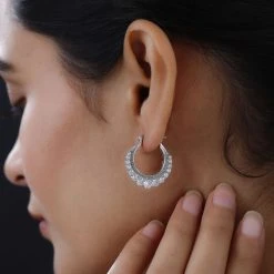 Weiße Zirkonia Ohrringe, Messing, Platiniert Ca. 4.08 Ct -Schmuck Shoplc 7257499 2