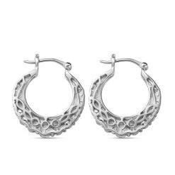 Weiße Zirkonia Ohrringe, Messing, Platiniert Ca. 4.08 Ct -Schmuck Shoplc 7257499 4