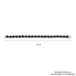 Schwarzes Spinell Armband, Ca. 20 Cm, 925 Silber Platiniert Ca. 47,30 Ct -Schmuck Shoplc 7257535 3