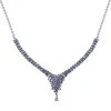 Tansanit Halskette, Ca. 45 Cm, 925 Silber Platiniert Ca. 10.35 Ct -Schmuck Shoplc 7257563