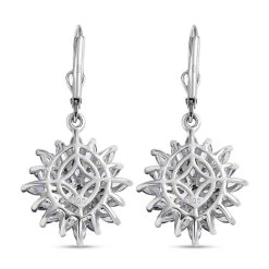 Tansanit Ohrringe, 925 Silber Platiniert Ca. 4.09 Ct -Schmuck Shoplc 7257571 4