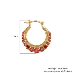 Granat Zirkonia Ohrringe, Messing Vergoldet Ca. 4,24 Ct -Schmuck Shoplc 7257575 5