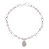 Rosenquarz Collier, Ca. 45 Cm, Silberfarben Ca. 83,00 Ct 2 Rosenquarz Collier, Ca. 45 Cm, Silberfarben Ca. 83,00 Ct -Schmuck Shoplc 7257924