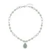 Grünes Aventurin Collier, Ca. 45 Cm, Silberfarben Ca. 83.00 Ct -Schmuck Shoplc 7257928