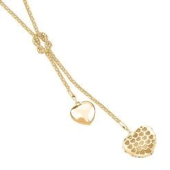 Weiße Kristall Herz-Halskette, Ca. 70 Cm, Goldfarben -Schmuck Shoplc 7257929 3