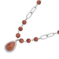 Goldfluss Collier, Ca. 45 Cm, Silberfarben Ca. 76,00 Ct -Schmuck Shoplc 7257934 2