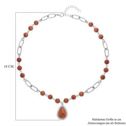 Goldfluss Collier, Ca. 45 Cm, Silberfarben Ca. 76,00 Ct -Schmuck Shoplc 7257934 3