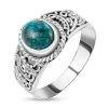 Royal Bali - Chrysokoll Ring, 925 Silber (Größe 16.00) Ca. 1,90 Ct -Schmuck Shoplc 7258793