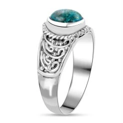 Royal Bali - Chrysokoll Ring, 925 Silber (Größe 16.00) Ca. 1,90 Ct -Schmuck Shoplc 7258793 3