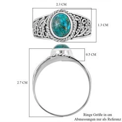 Royal Bali - Chrysokoll Ring, 925 Silber (Größe 16.00) Ca. 1,90 Ct -Schmuck Shoplc 7258793 5