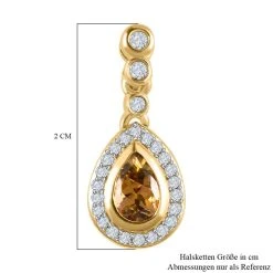 Natürliche Goldene Tansanit Und Weiße Zirkon Ohrringe, 925 Silber Gelbgold Vermeil Ca. 1.24 Ct -Schmuck Shoplc 7259204 5