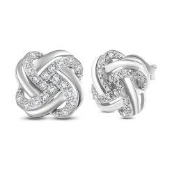 Weiße Diamant Ohrringe, 925 Silber Platiniert Ca. 0.20 Ct 10 Weiße Diamant Ohrringe, 925 Silber Platiniert Ca. 0.20 Ct -Schmuck Shoplc 7260137 3