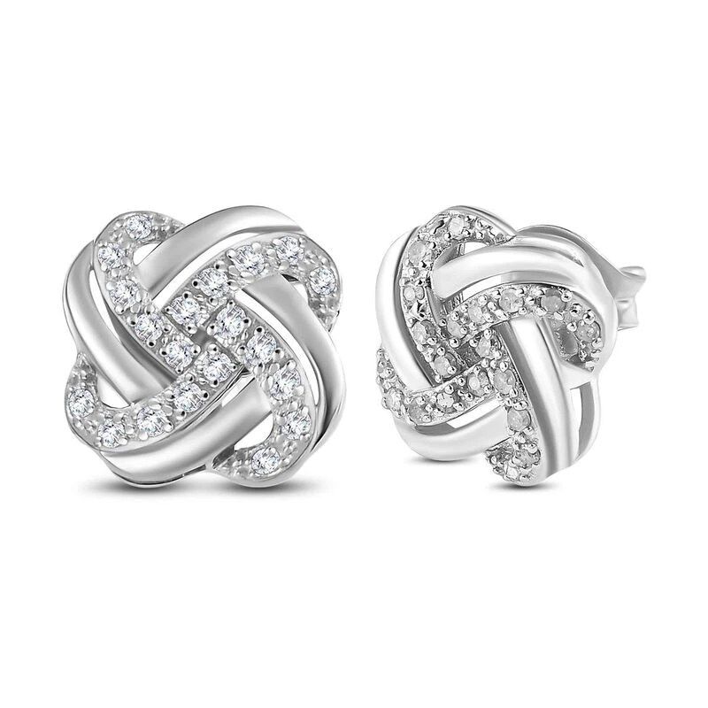 Weiße Diamant Ohrringe, 925 Silber Platiniert Ca. 0.20 Ct 6 Weiße Diamant Ohrringe, 925 Silber Platiniert Ca. 0.20 Ct – Bild 4