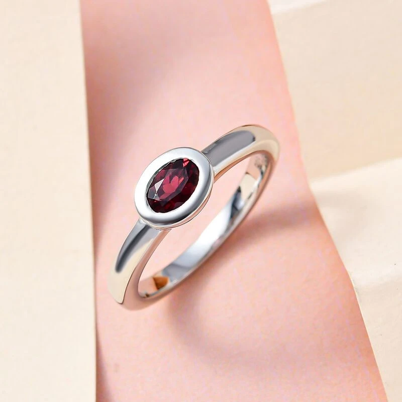 AA Rubellit Ring, 925 Silber Platiniert (Größe 18.00) Ca. 0.42 Ct 4 AA Rubellit Ring, 925 Silber Platiniert (Größe 18.00) Ca. 0.42 Ct – Bild 2