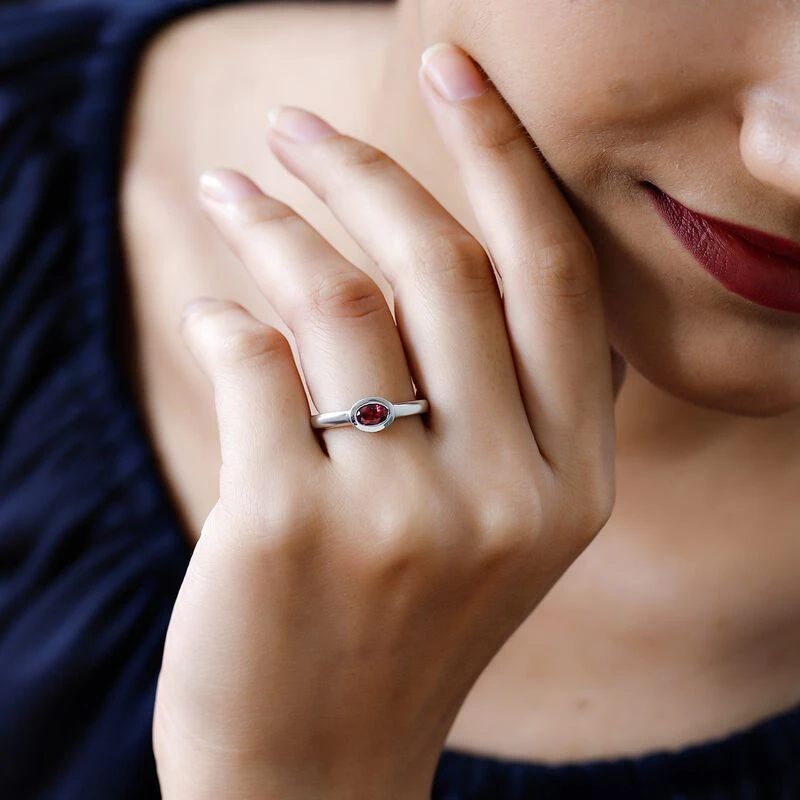 AA Rubellit Ring, 925 Silber Platiniert (Größe 18.00) Ca. 0.42 Ct 5 AA Rubellit Ring, 925 Silber Platiniert (Größe 18.00) Ca. 0.42 Ct – Bild 3