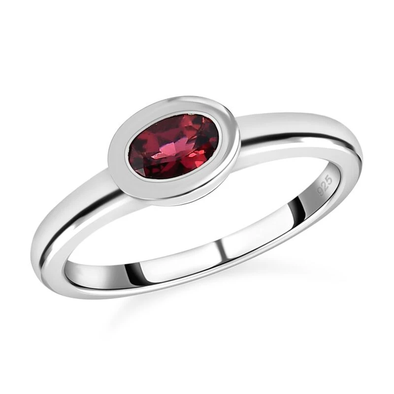 AA Rubellit Ring, 925 Silber Platiniert (Größe 18.00) Ca. 0.42 Ct 6 AA Rubellit Ring, 925 Silber Platiniert (Größe 18.00) Ca. 0.42 Ct – Bild 4