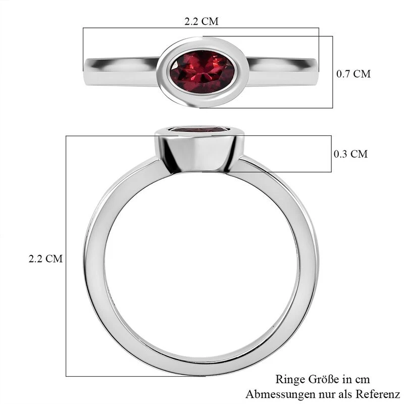 AA Rubellit Ring, 925 Silber Platiniert (Größe 18.00) Ca. 0.42 Ct 9 AA Rubellit Ring, 925 Silber Platiniert (Größe 18.00) Ca. 0.42 Ct – Bild 7